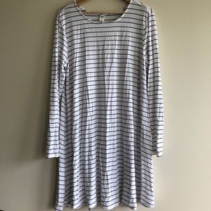 Old Navy Black and White Striped Swing Dress